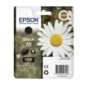 Epson Expression Home XP-312 210823 Original Tintenpatrone schwarz Hersteller ID No 18 bk C13T18014010