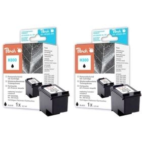 HP PhotoSmart C 4683 318840 Peach Doppelpack Druckk pfe schwarz kompatibel zu Hersteller ID No 300 bk 2 CC640EE 2